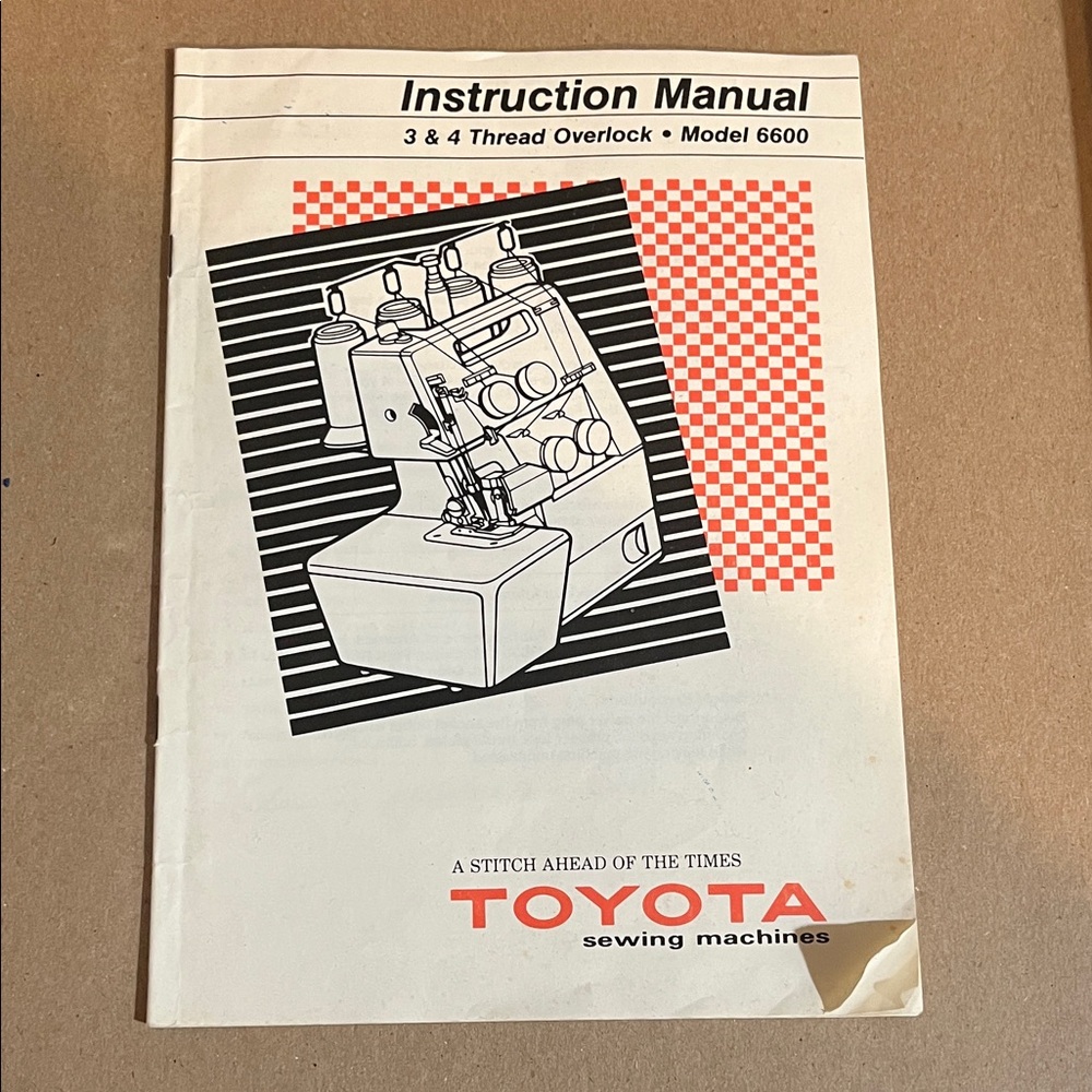 Instruction Manual for Toyota 3 and 4 Thread Overlock